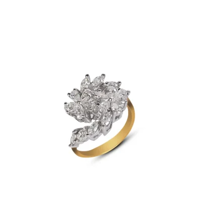 Marquise Cluster Floral Diamond Ring