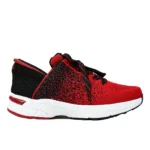 Red & Black Lightweight Knit Running Sneakers